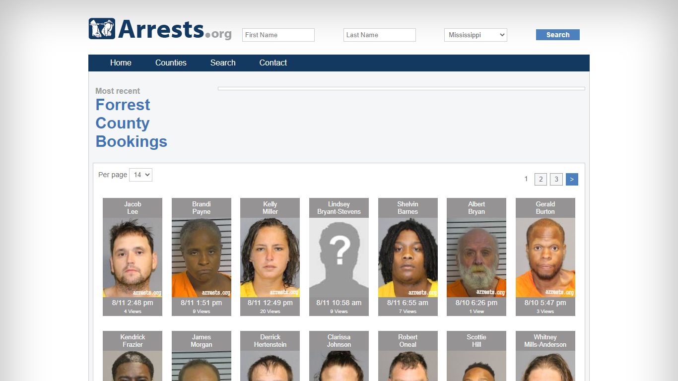 Forrest County Arrests and Inmate Search